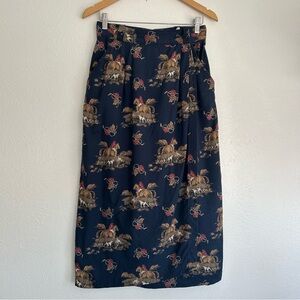 Vintage Prestwyck Western Roping Maxi Skirt Faux Wrap Rodeo Equestrian Summer